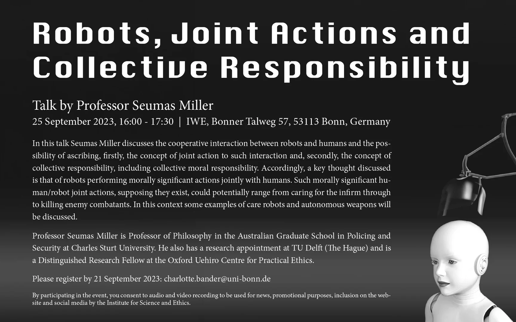 Eine Wissenschaftlerin und ein Wissenschaftler arbeiten hinter einer Glasfassade und mischen Chemikalien mit Großgeräten.